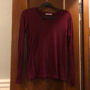 Active Basic Maroon Long Sleeve